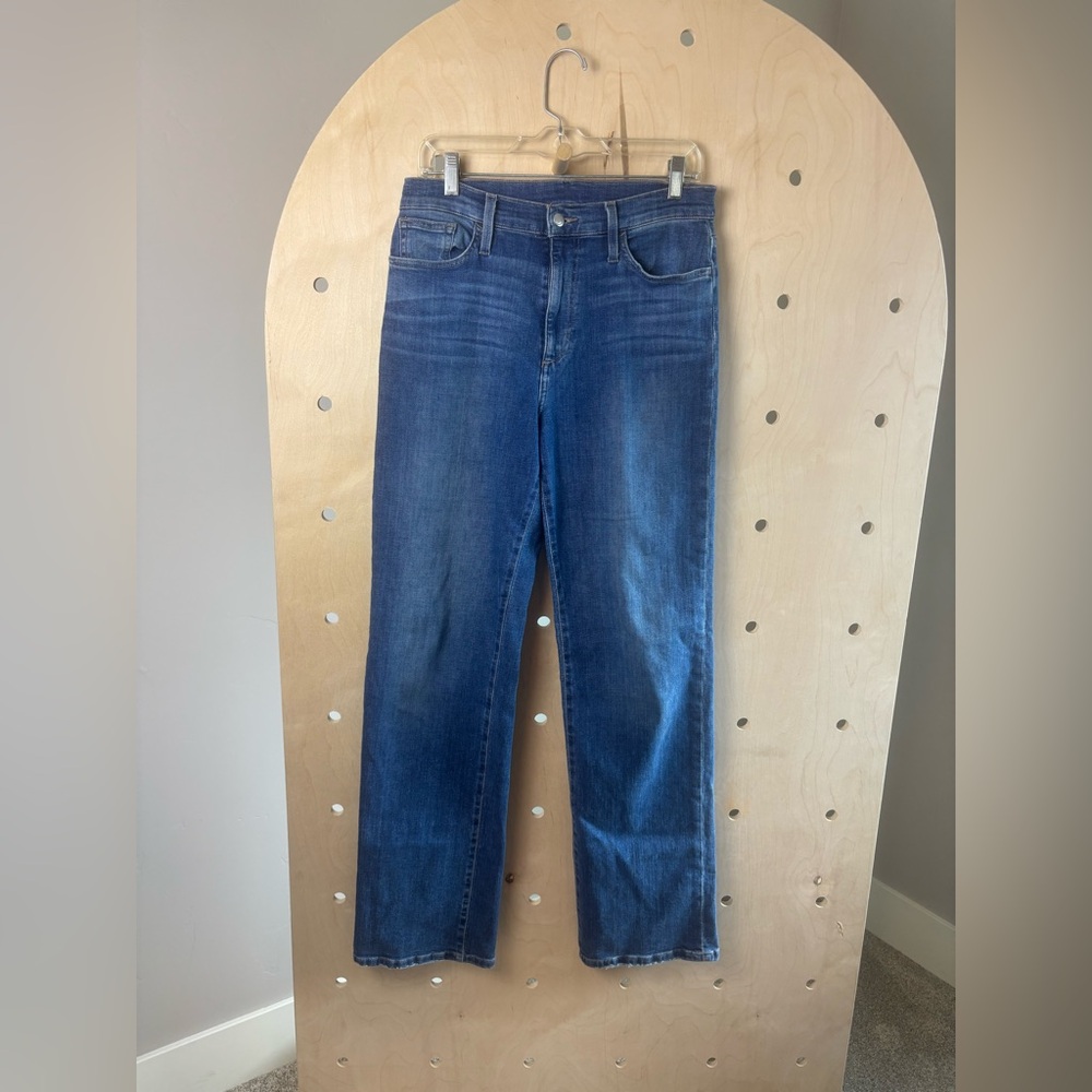 Joe's Jeans High-Rise Straight Leg Jeans in Dark Blue Wash